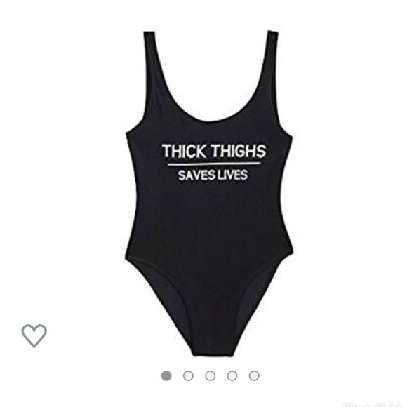 Thick Thighs Save Lives One Piece Swimsuit - Picture 2 of 2